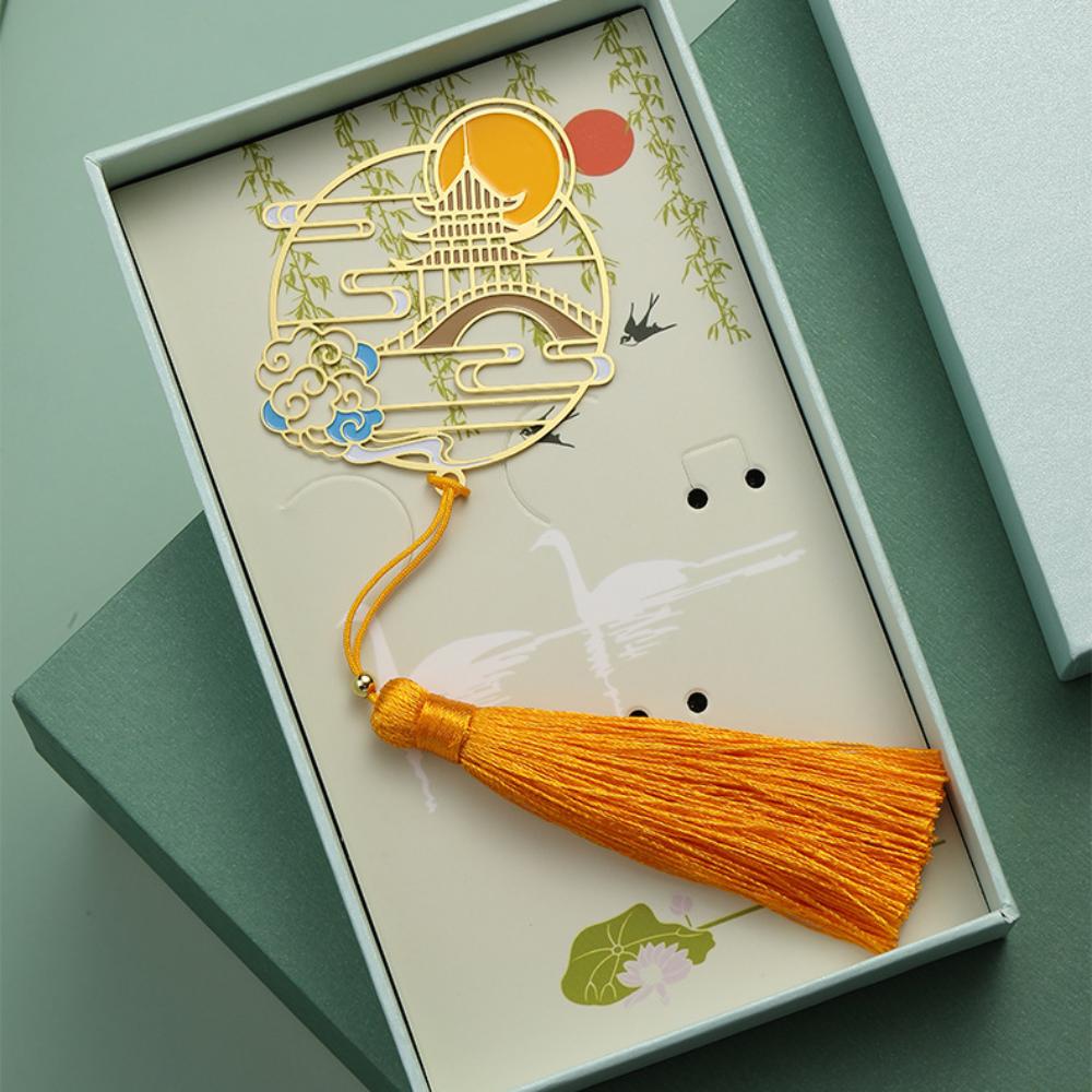 Zinc Zinc Alloy Moon Rabbit Book Clip Classical Book Page Marker Cute Chinese Style Bookmarks  Student