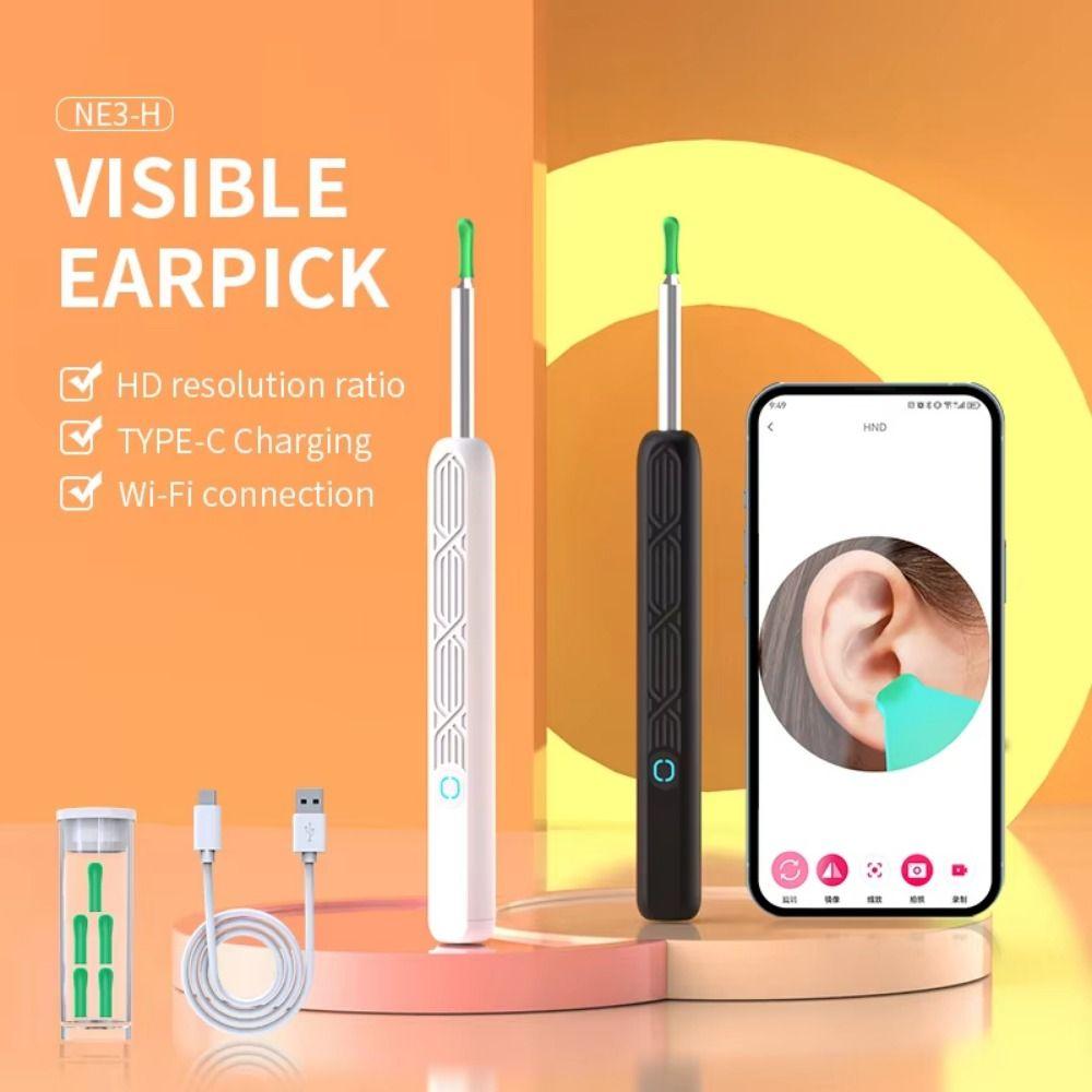 Wireless WiFi Ear Cleaner Full Set HD Camera Wireless Otoscope Ear Wax Removal Tools Home Us