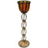 Standing Candlestick Made of Metalwork and Glass, 44x11 Cm