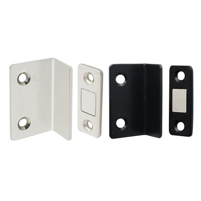 Punch Free Cabinet Catches Strong Magnetic L-shaped Sliding Door Stop Ultra Thin Invisible Anti Collision Furniture Hardware