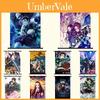 Livfull Och Hållbar Demon Slayer Kimetsu No Yaiba Anime Affischrulle För Dekorativ Väggkonst