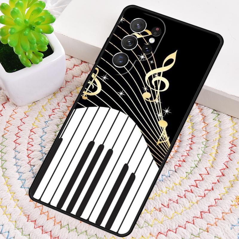 Piano Keys Musical TPU Phone Case For Samsung Galaxy Note 10 Pro S26 S25 S24 S23 S22 Ultra Plus S21 FE S20 Shockproof Cover