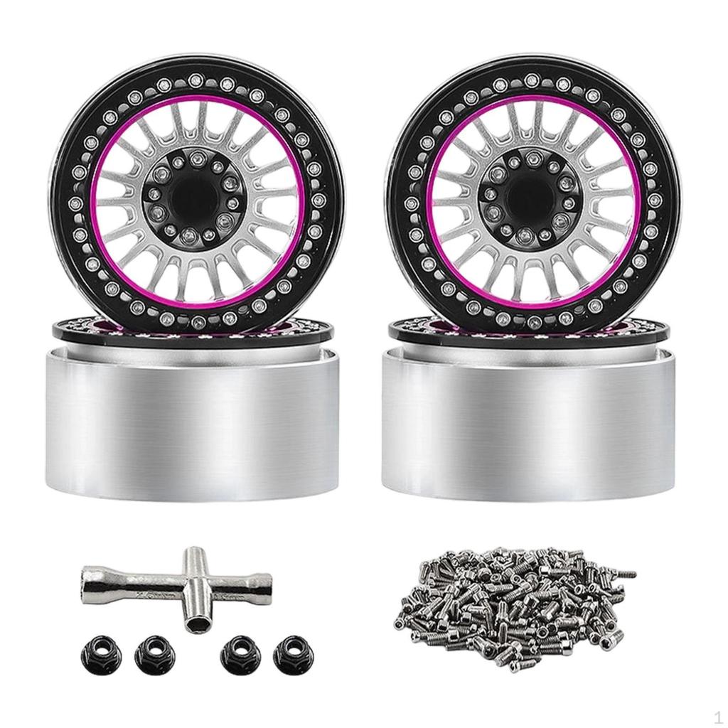 4 Pieces 1/10 RC Crawler Wheel Rims Accessory Replace High Performance Sturdy Spare Parts Car