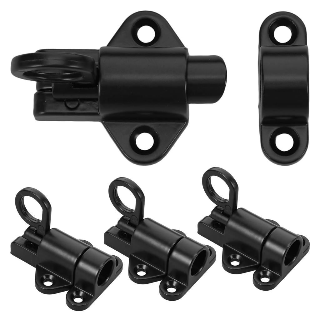 4Pcs Door Window Latch Aluminum Alloy Self Closing Spring Lock Automatic Gate Cabinet Security Latches for Attic Rv