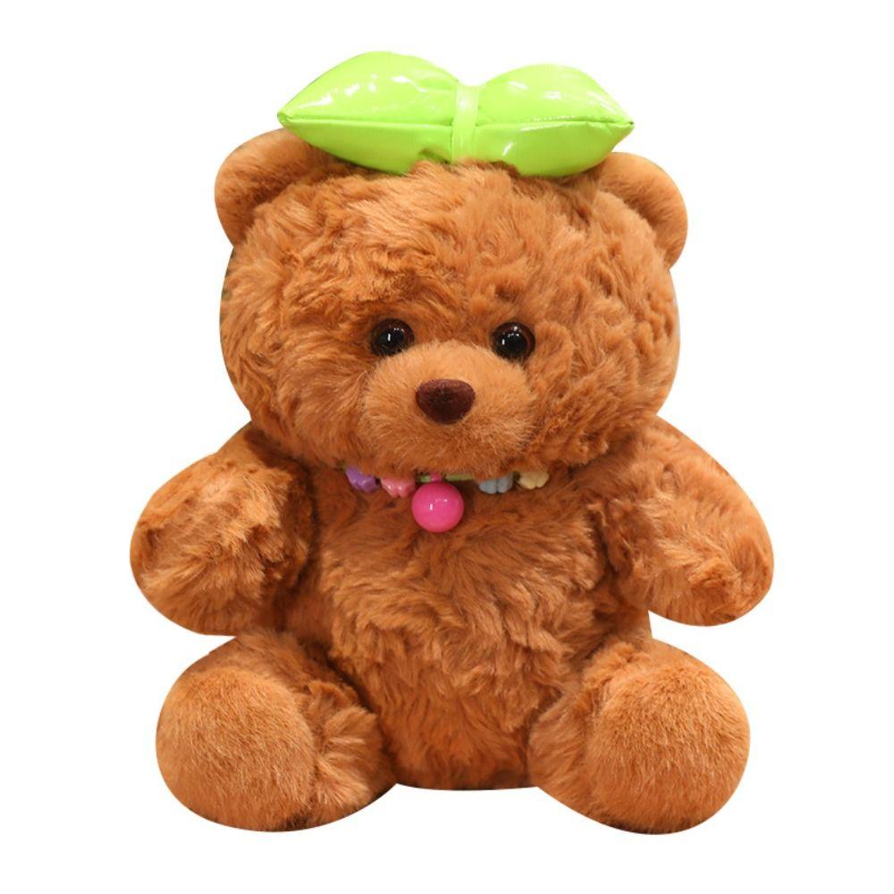 Bow Bear Plush Toy Dress Up Stuffed Animal Pillow Soft Plush Bear Doll  Children's Gift