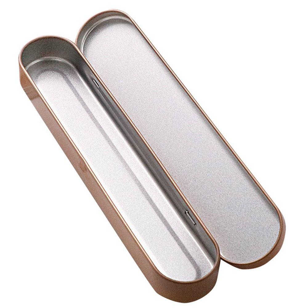 Rectangular Pen Box with Sponge Lining Pencil Case Portable Tin Box  Home Storage