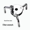 Round-Foot Adjustable Three-Jaw Oil Filter Wrench for Easy Disassembly and Assembly