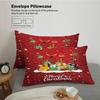 3pc Christmas Music Guitar Print Red Chipless Bedding Set Soft and Comfortable Bedroom Dormitory Multiple Sizes Machine Washable