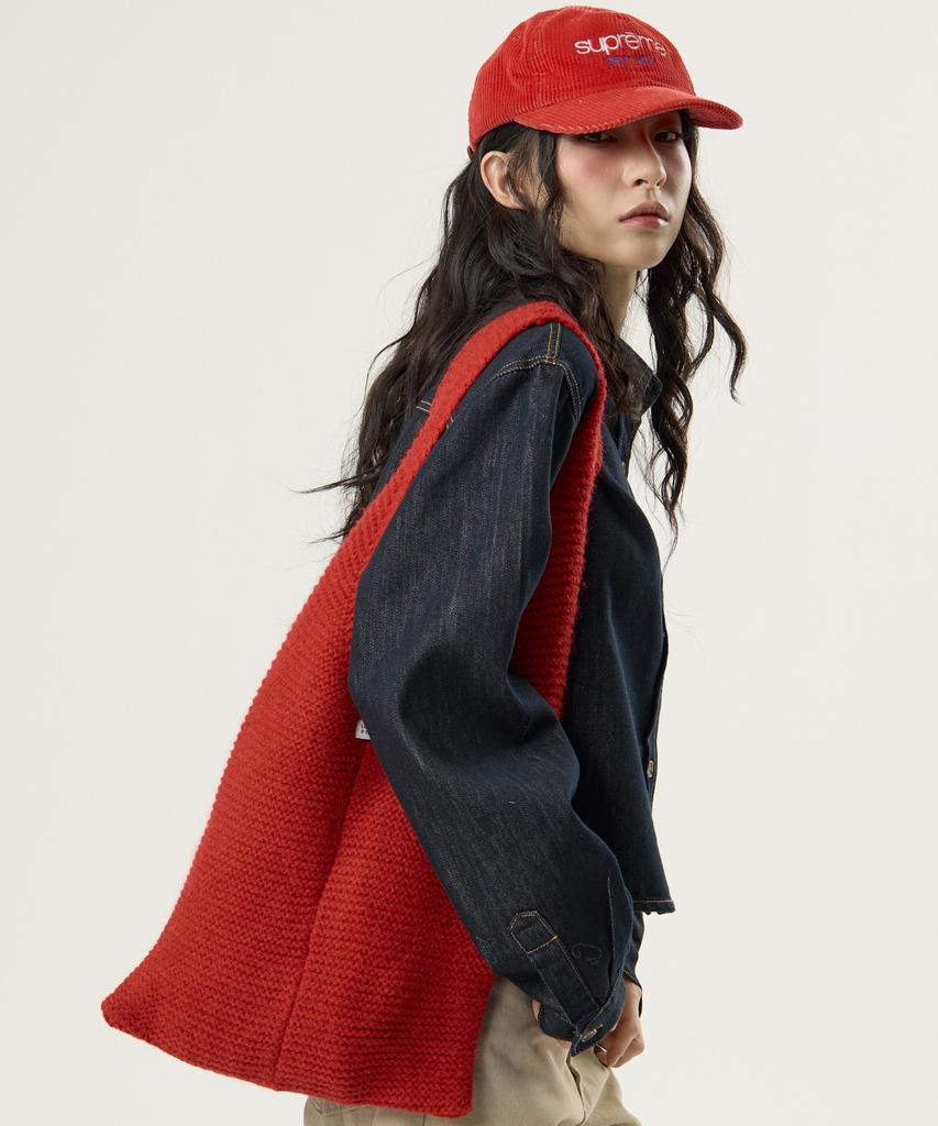 UNKNOWN PLANET Pocket Crop Denim Shirt Indigo