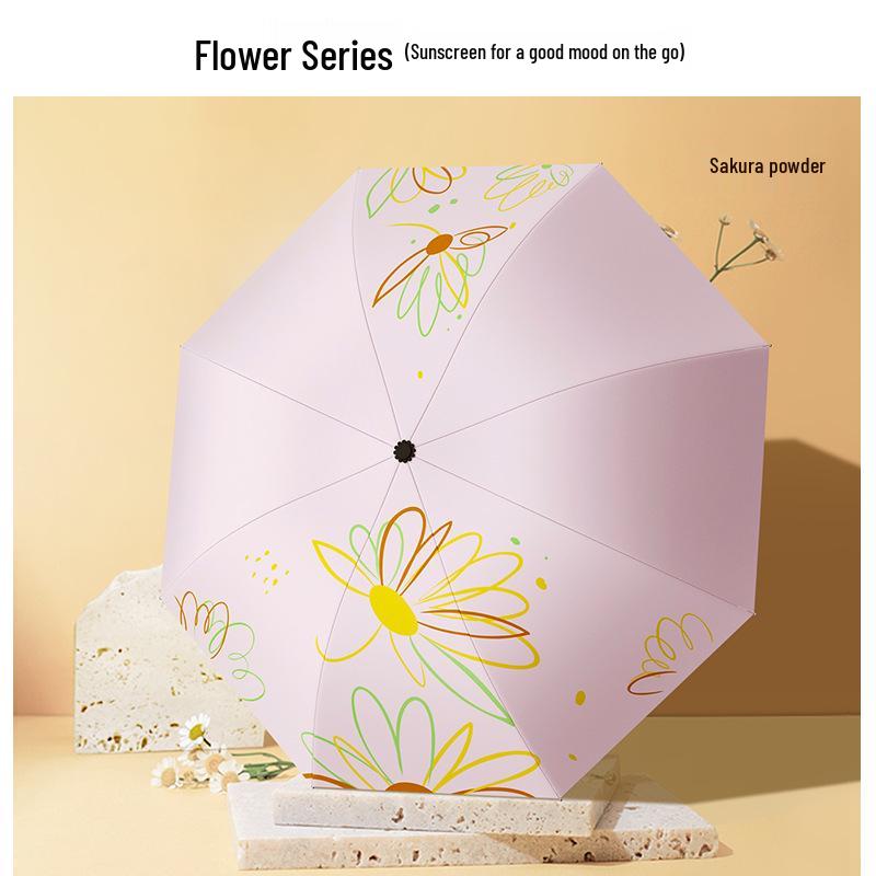 

Двошарова складана парасолька з сонцезахистом, сонцезахисним кремом та захистом від ультрафіолету (UPF50+) - Чорний та Подвійного призначення для Сонця та Дощу. Refer to SKU for size