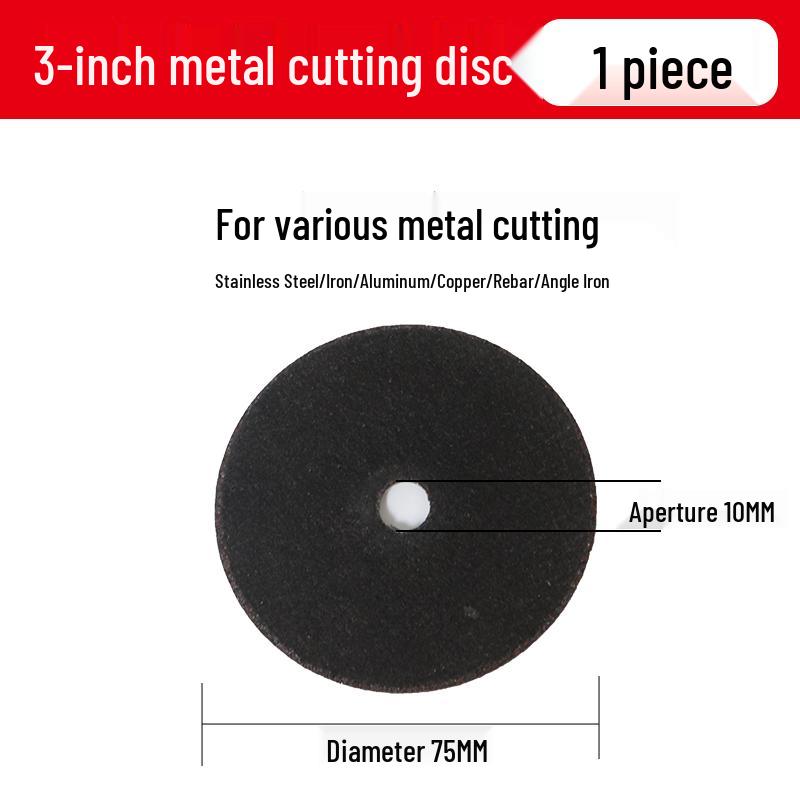 Mini 3" Lithium Battery Angle Grinder with 75mm Cutting Disc for Wood, Stone, and Metal.