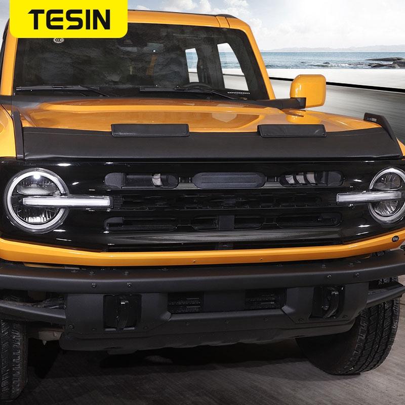 TESIN Front Engine Hood Bra Cover Protector Bonnet Guard Auto Parts for Ford Bronco  2022 Car Exterior