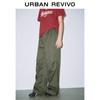 UR Women's 2025 Spring Casual Workwear Elastic Waist Wide-Leg Pants
