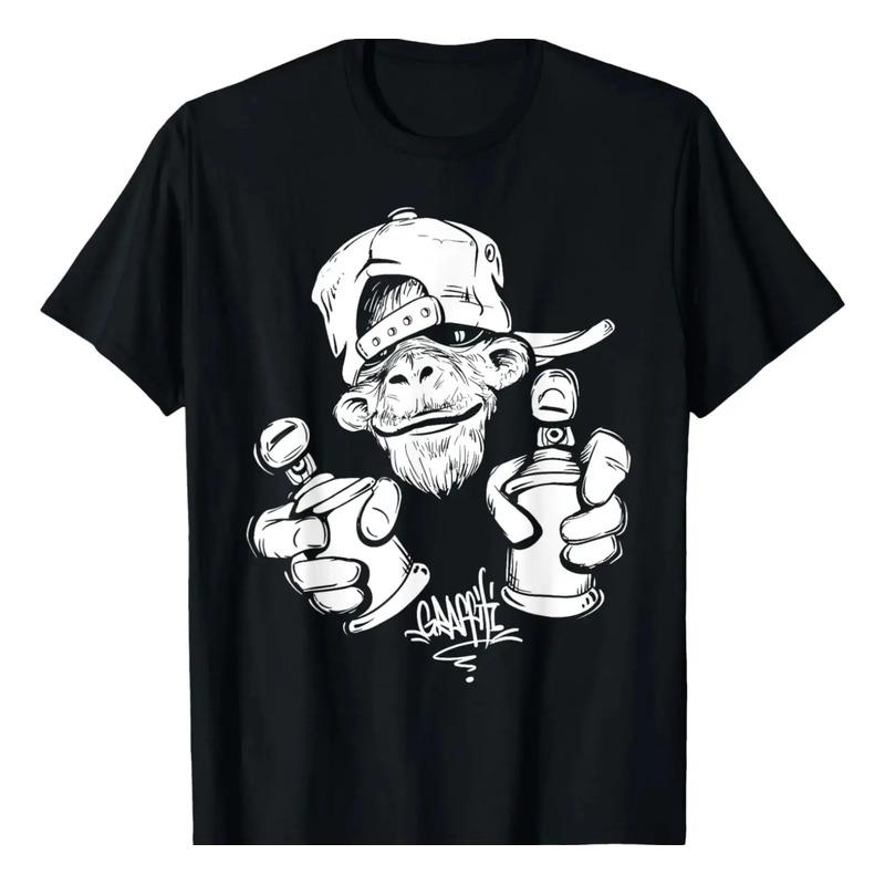 Camiseta De Regalo Con Estampado De Monos, Grafiti, Hip Hop, S