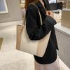Stylish Large Capacity Black Pu Tote Bag For Women Trendy Street Fashion