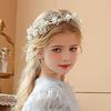 Elegant Handmade Chinese Retro Bridal Crown Headband with Pearls
