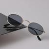 Designer Oval Sunglasses Women Men Vintage Black Sun Glasses Fashion Personality Eyewear Small Frame Mirror Brand