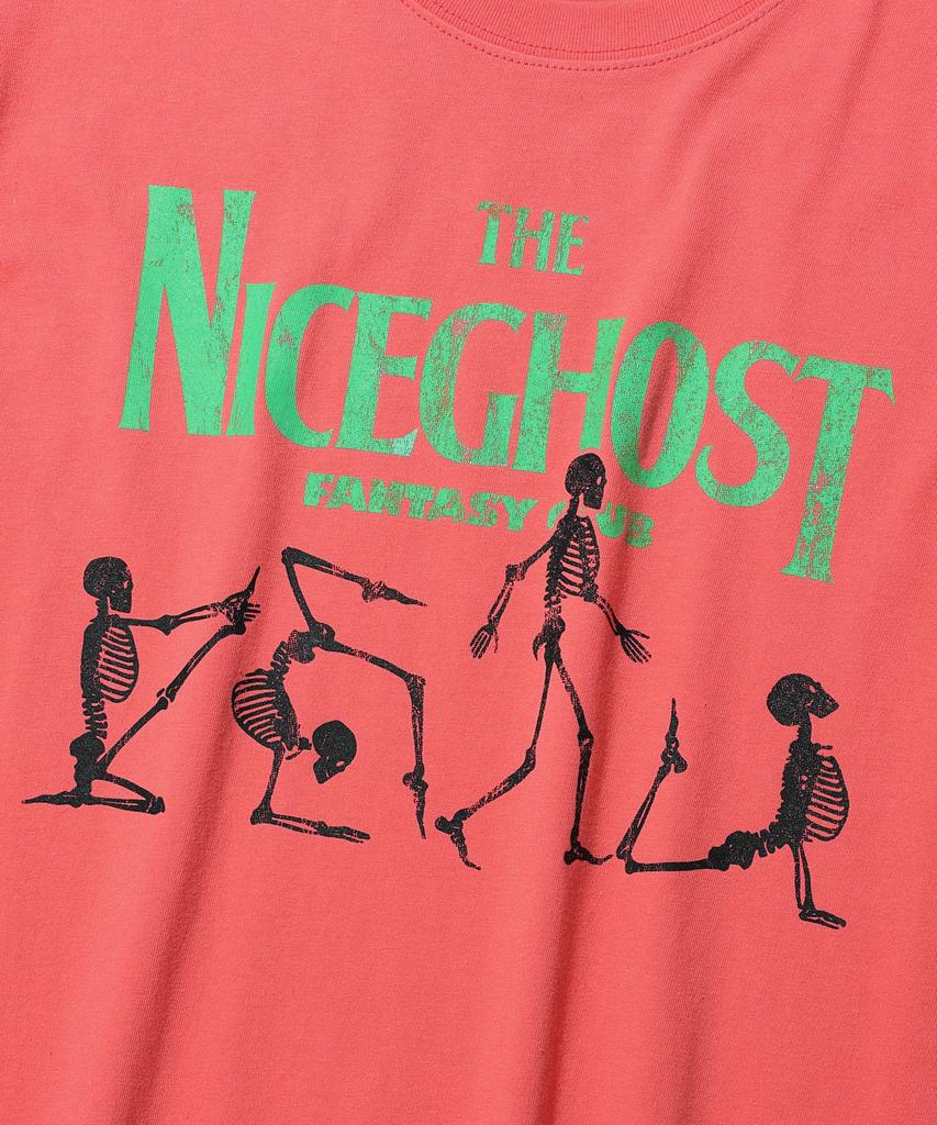 NICEGHOSTCLUB Namaste Skeleton Tee_Pink(Ng2Dmut513A)