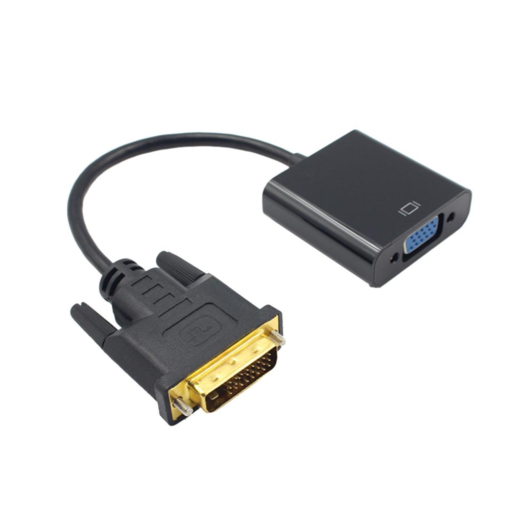 DVI to VGA Adapter Converter 1080P Active DVI-D to VGA Converter Digital Video Cable 24+1 Male to Female Supporting 60Hz and 3D for DVI Systems to Connect to VGA displays