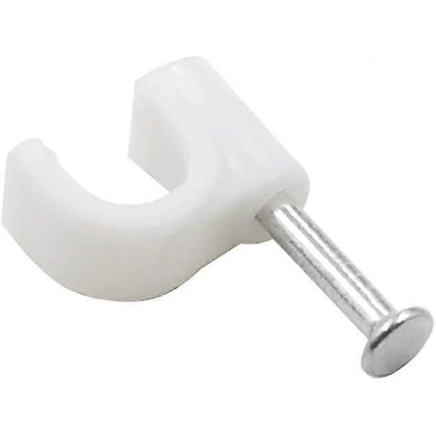 1/4" White Half Clamp J-Hook with Nail For Pex Tubing Pipe Support -300pcs White