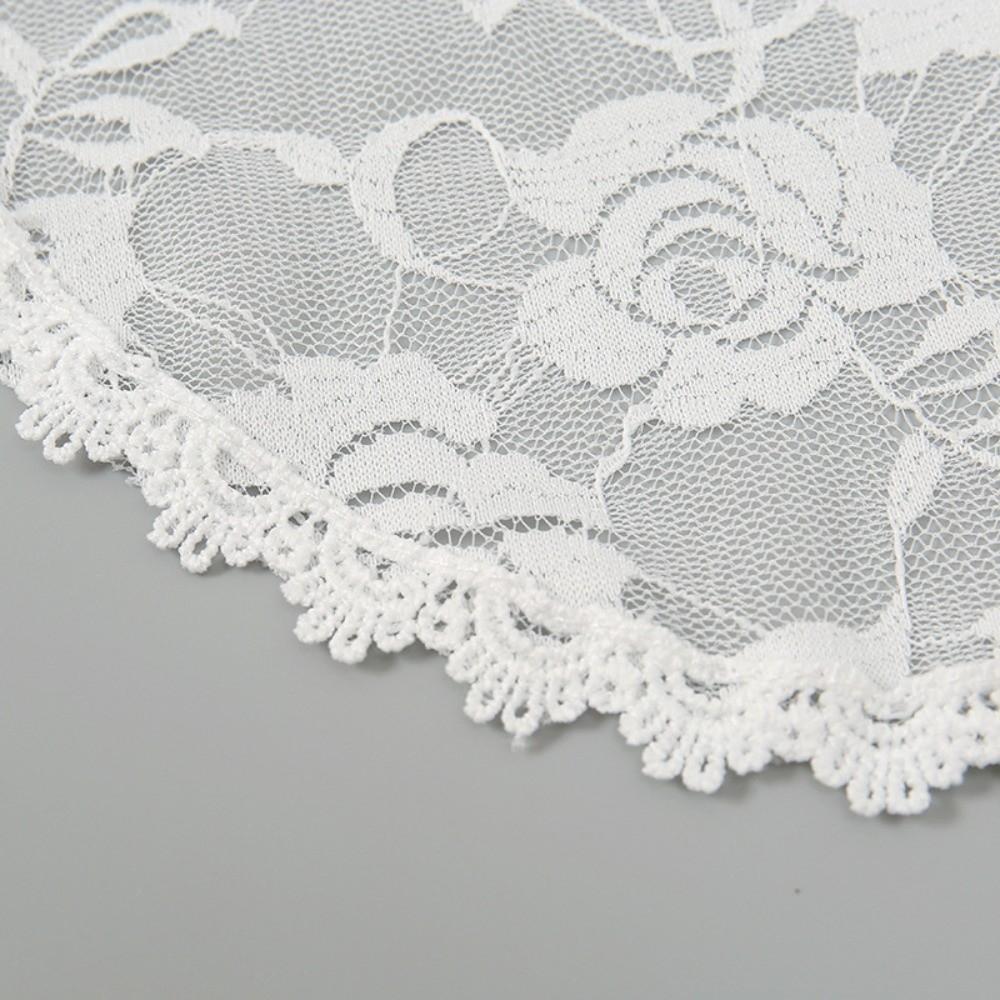 Round Floral Head Cover Romantic Bandana Soft Comfortable Lace Veil Girl