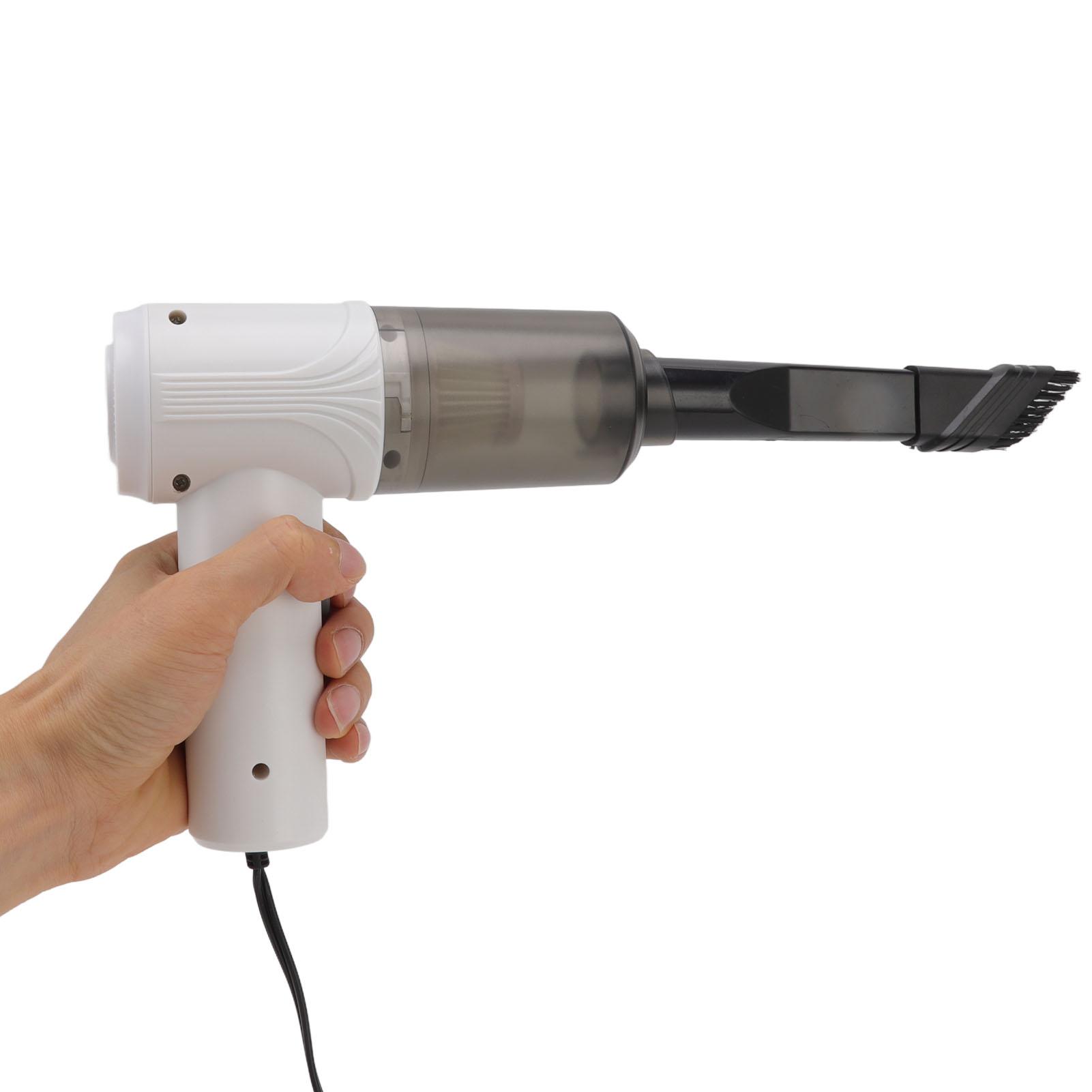 

Car Vacuum Cleaner 360 degrees Cleaning Washable Filter Screen Portable Handheld Vacuum Cleaner Inflator 12V White белый