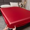 Waterproof Smooth Satin Fitted Sheet For Single Double Queen King Bed Silky Mattress Protector For Women Kids Family with Pet