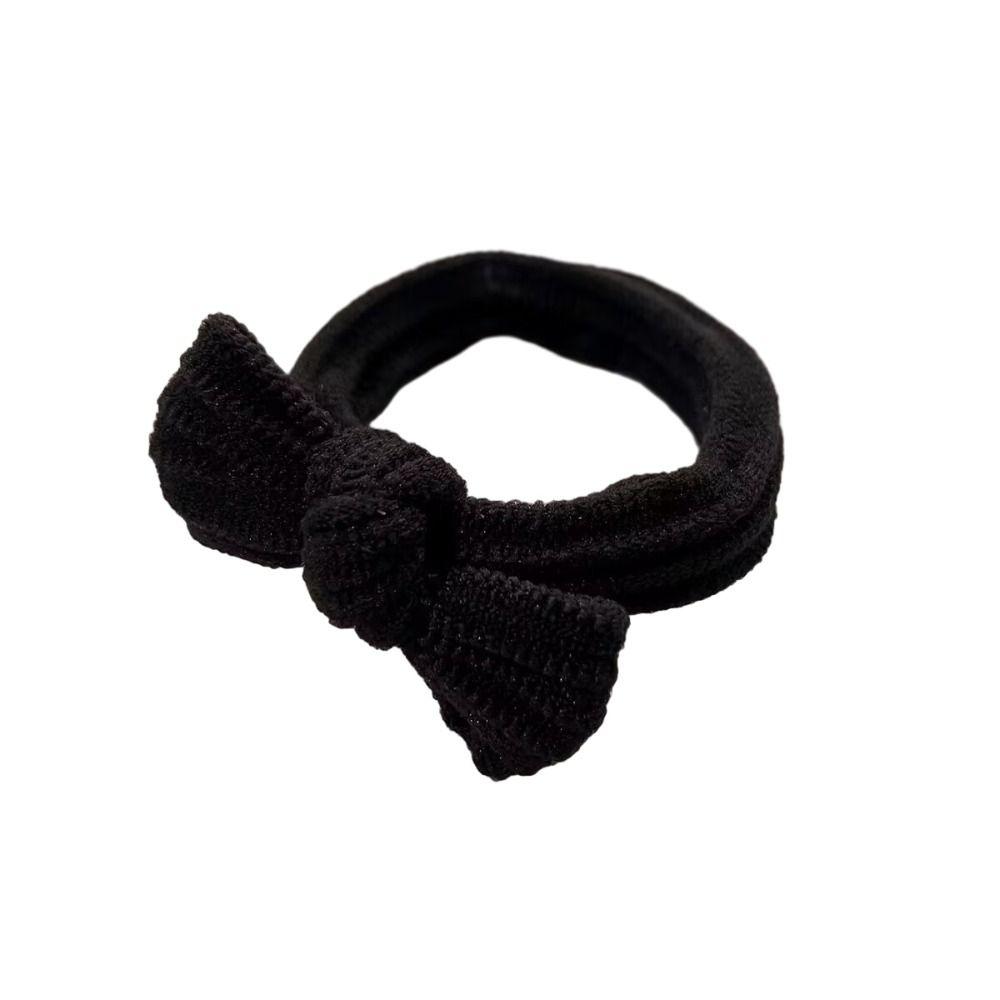 1pcs 5Colors Bow Hair Ring Flocking Tie Ponytail Hair Circle colourful hair band  Girl Accessories