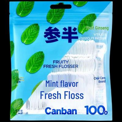 Mint Flavored Dental Floss Picks, 100 Count