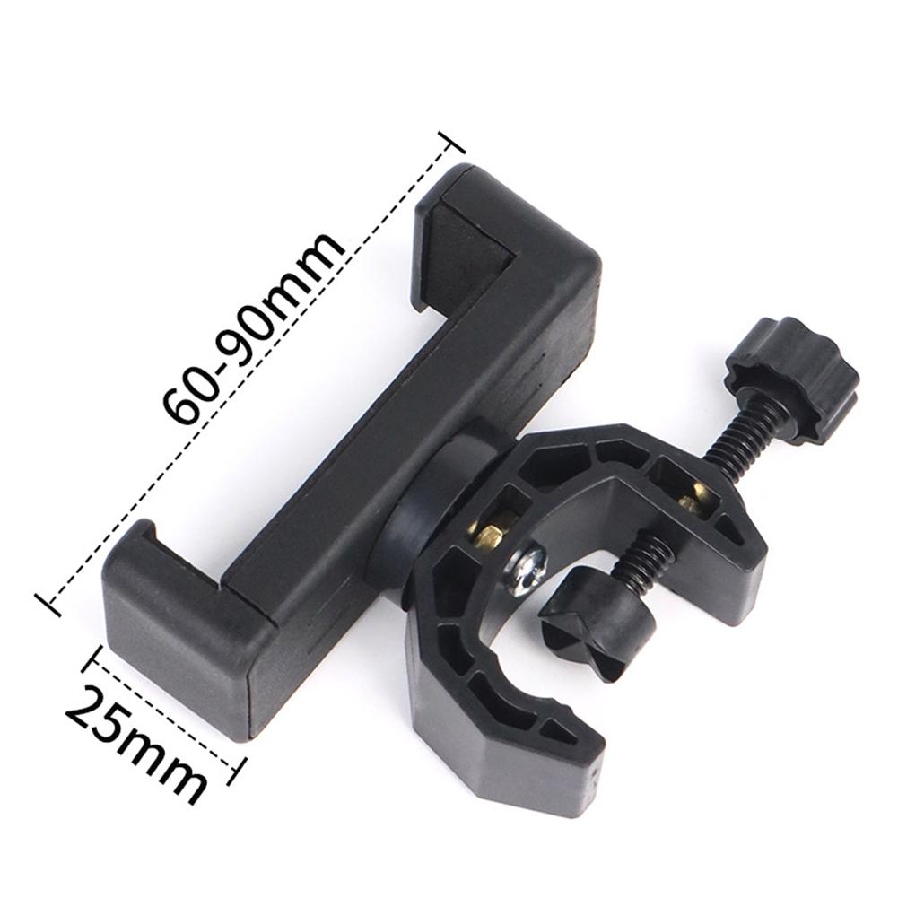 10x4cm Microphone Stand Phone Holder 360 Degree Rotating Black