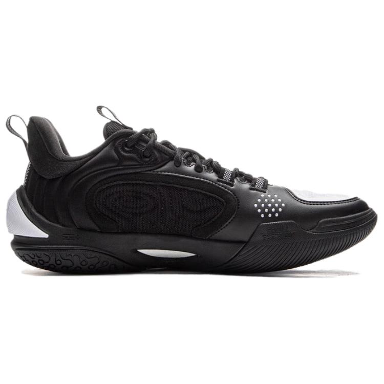 New LiNing Cushioning, Wear Resistant Low Top Basketball Shoes Men's White Black ABPV001-1