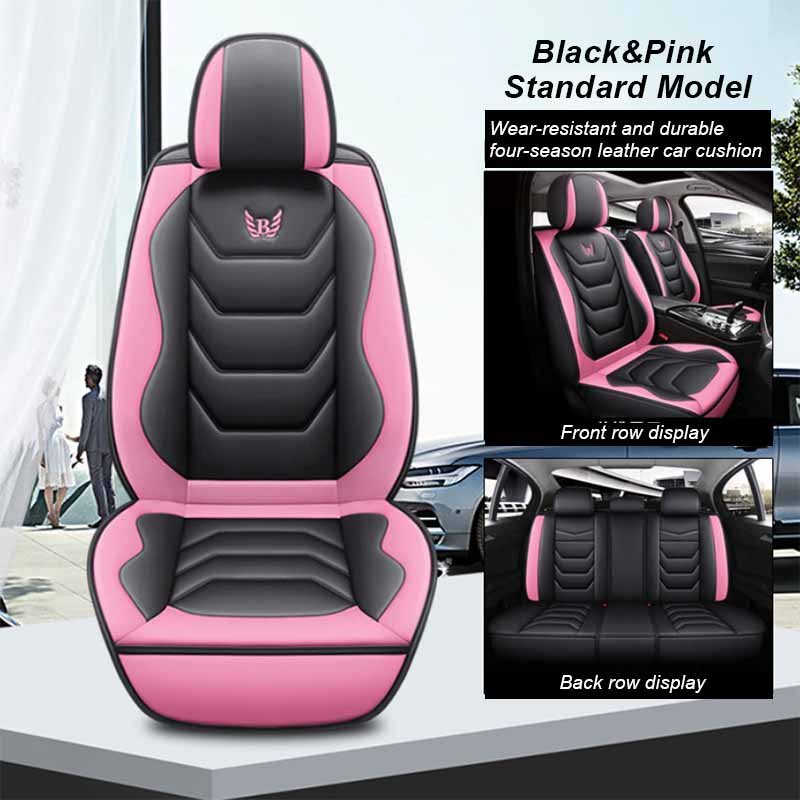 Universal Leather Car Seat Cover 5-seater Full Set of Car Seats for Most Honda Toyota Chevrolet Ford Nissan Cars, Trucks, SUVs.