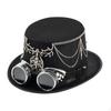 Steampunk Hat with Goggles Costume Top Cosplay for Themed Parties