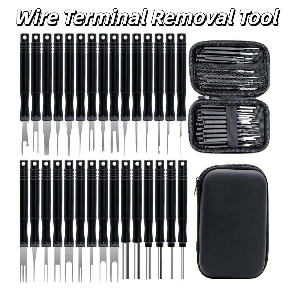 30Pcs/set Reusable Pin Removal Tool Kit Handheld Terminal Extractor Tool Set  Automotive Repair