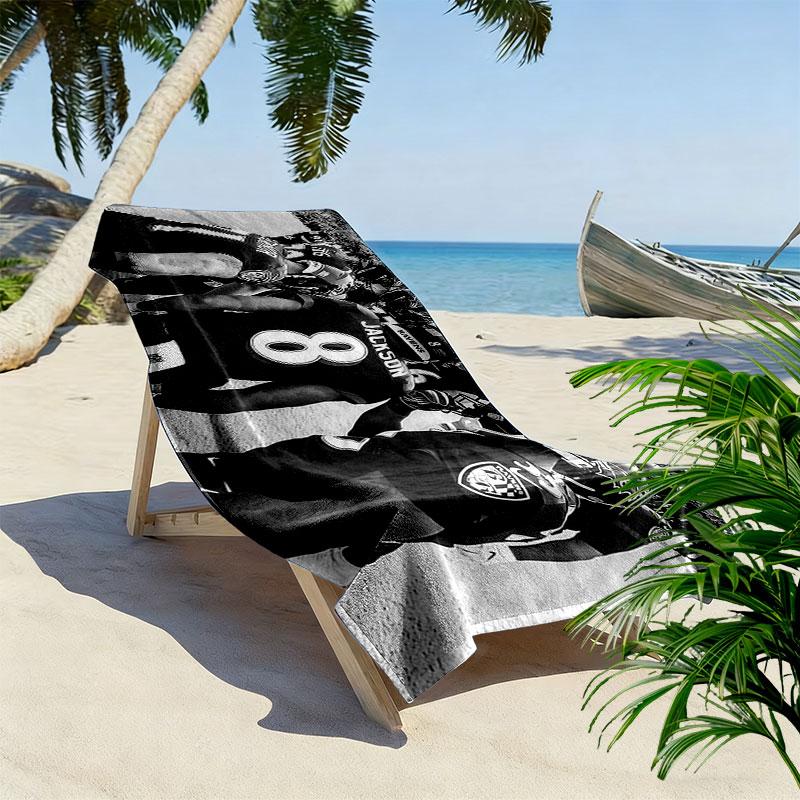 BAL Ravens Print Beach Towel, Large Soft Quick Dry Towel for Beach Camping Swimming