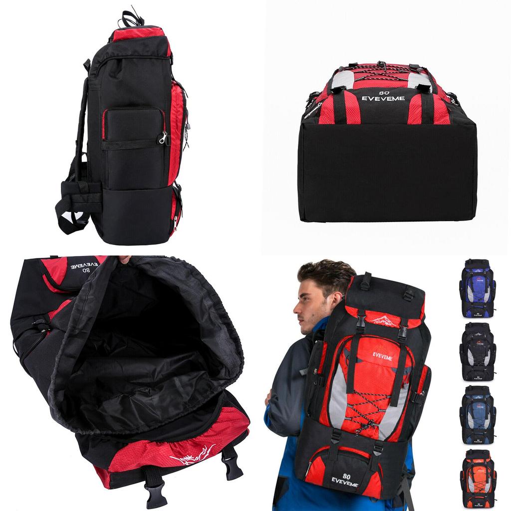 Outdoor Travel 80l Hiking Camping Backpack Waterproof Rucksack Trekking Bag Pack