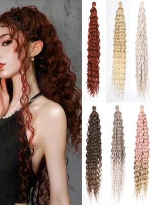 22-calowe włosy szydełkowe Ocean Wave syntetyczne głębokie fale Twist warkocze szydełkowe przedłużanie włosów Ombre Afro loki Passion Twist Hair