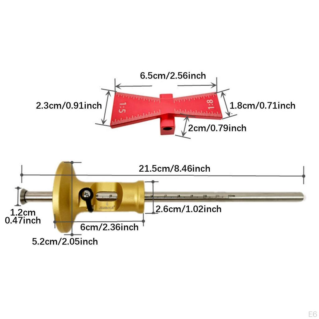 Wheel Marking Gauge Kit Wood Scribe Tool Measuring Woodworking for