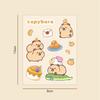 10Pcs Cute Cartoon Capibala Print Stickers Notebooks Water Bottles Suitcases Kid Stickers Decorative Roll Sticker Seal Sticker