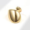 Gold Plated Big Waterdrop Geometric Statement Ring for Women Rust Proof Metal Trendy Jewelry Accessories New CLE