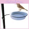 Versatile Plastic Bird Feeder Featuring Sturdy Metal Mounting Pole And Innovative Hummingbird Water Dish For Garden Use