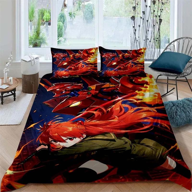 New NEON GENESIS EVANGELION Anime Quilt Covers Bedding Dormitory Sheets 2/3-piece Bedding Set