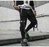 Pantaloni da jogging Hip Hop da uomo neri con nastri multitasche pantaloni sportivi da uomo streetwear pantaloni casual da uomo
