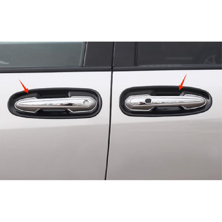 Door Handle Bowl Lid Cover Trim For - Toyota Sienna Glossy Black 8pcs