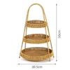 Woven-Style PP Multi-Tier Serving Basket Snacks Fruits Bread Dim Sum Japanese Style Storage Organizer