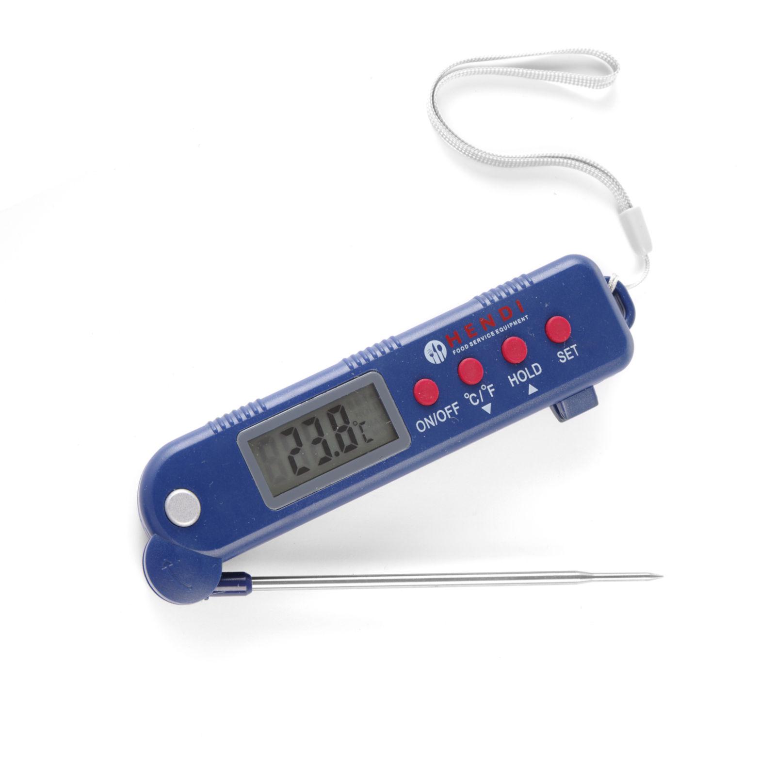 Hendi 271308 digitales Lebensmittelthermometer mit klappbarem Fühler