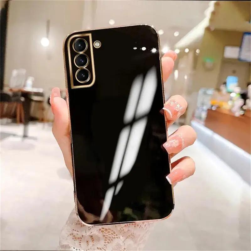 For Samsung S22 S23 S24Ultra Plating Case Anti-knock Plated Phone Case For Galaxy S8 S9 S10 S20 S21 FE S22 S23 Plus Full Cover