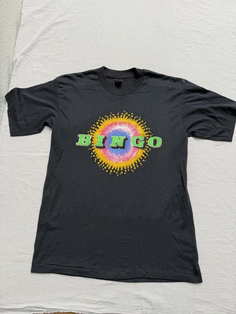 Vintage Bingo T-shirt Puff Print Tee - Single Stitch XL Unisex T-Shirt XL