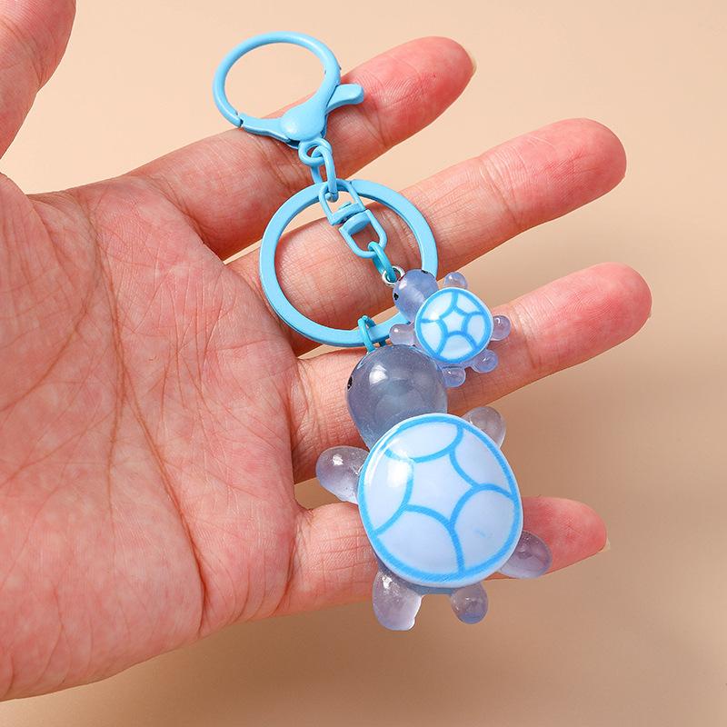 Cartoon Colorful Resin Animal Turtle Keychain for Car Key Souvenir Gifts for Women Men Handbag Pendant Keyrings DIY Accessories