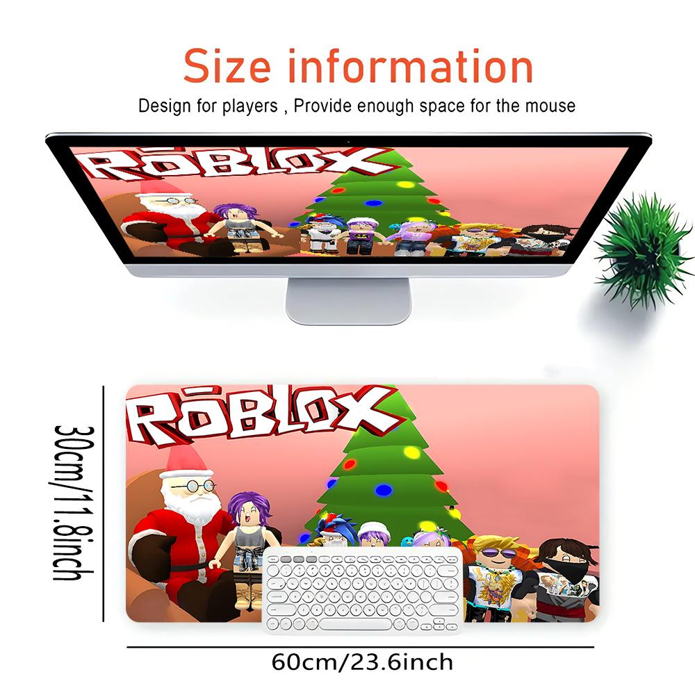 Roblox Christmas Celebration Large Gaming Mouse Pad Nonslip Rubber Base Waterproof Desk Mat For Office Pc Laptop